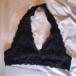 Free People Galloon Halter Bralette Black
